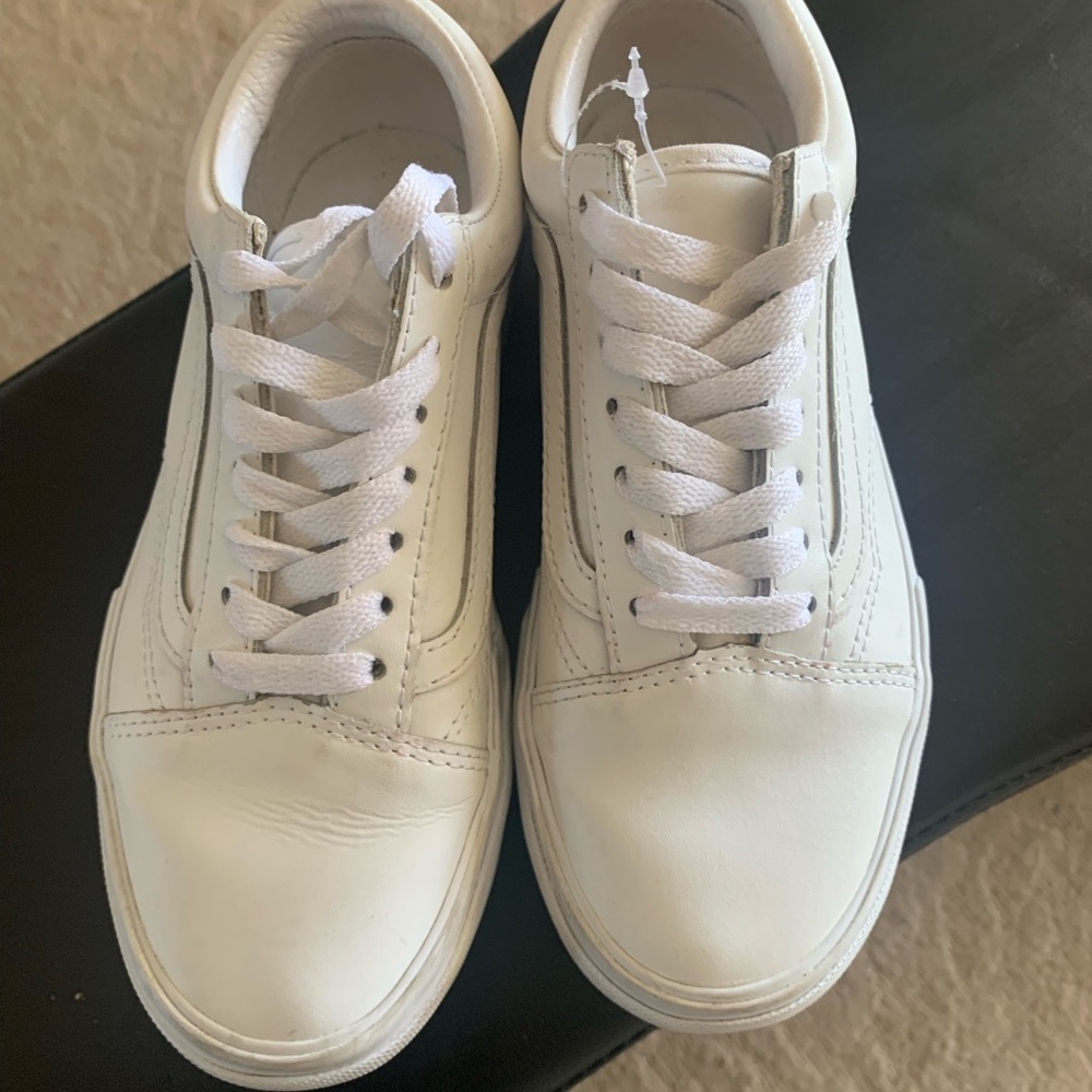 White vans platform stacked size 5 women